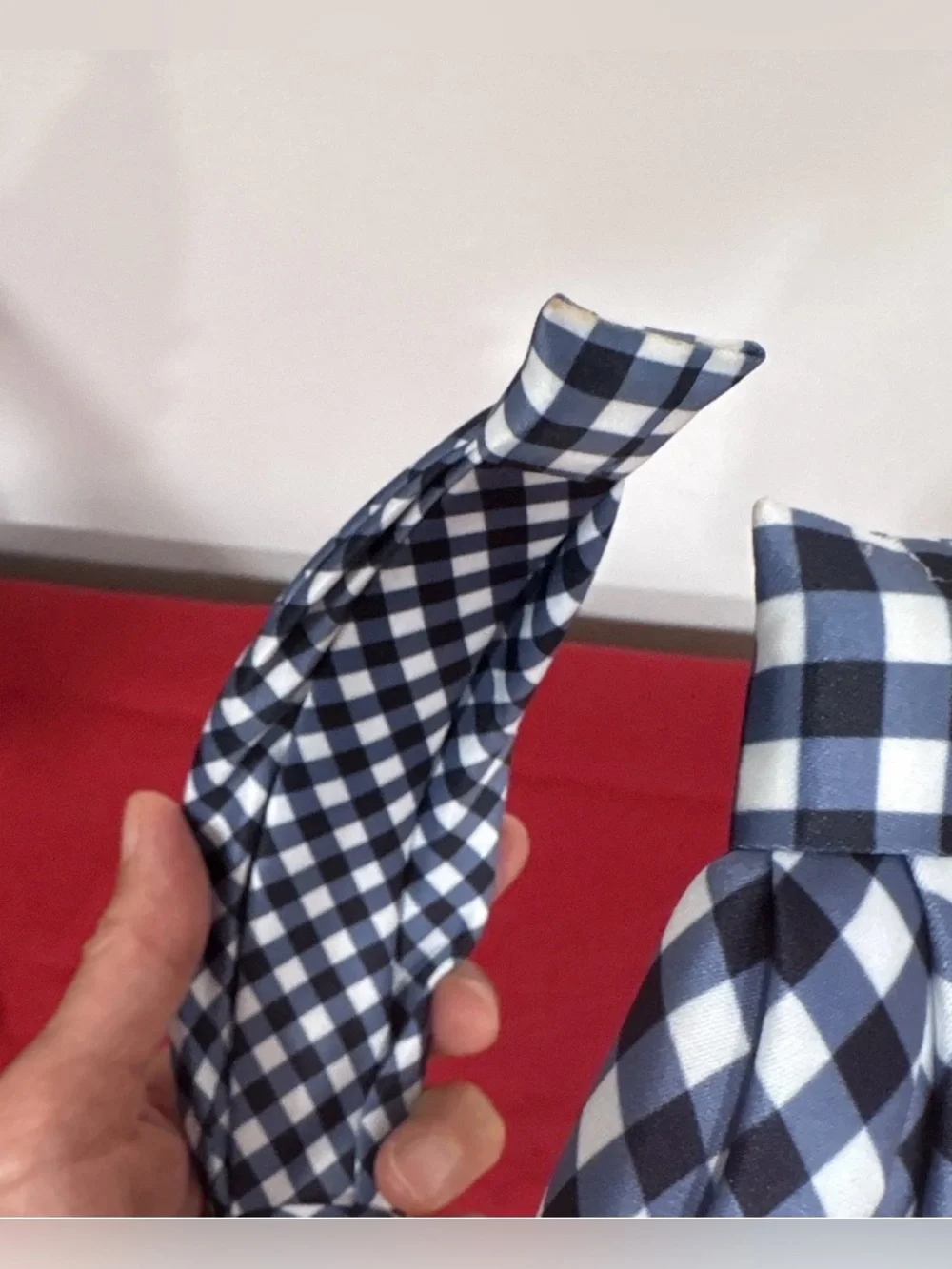 Black & White Gingham Knot Headband - Women Accessories